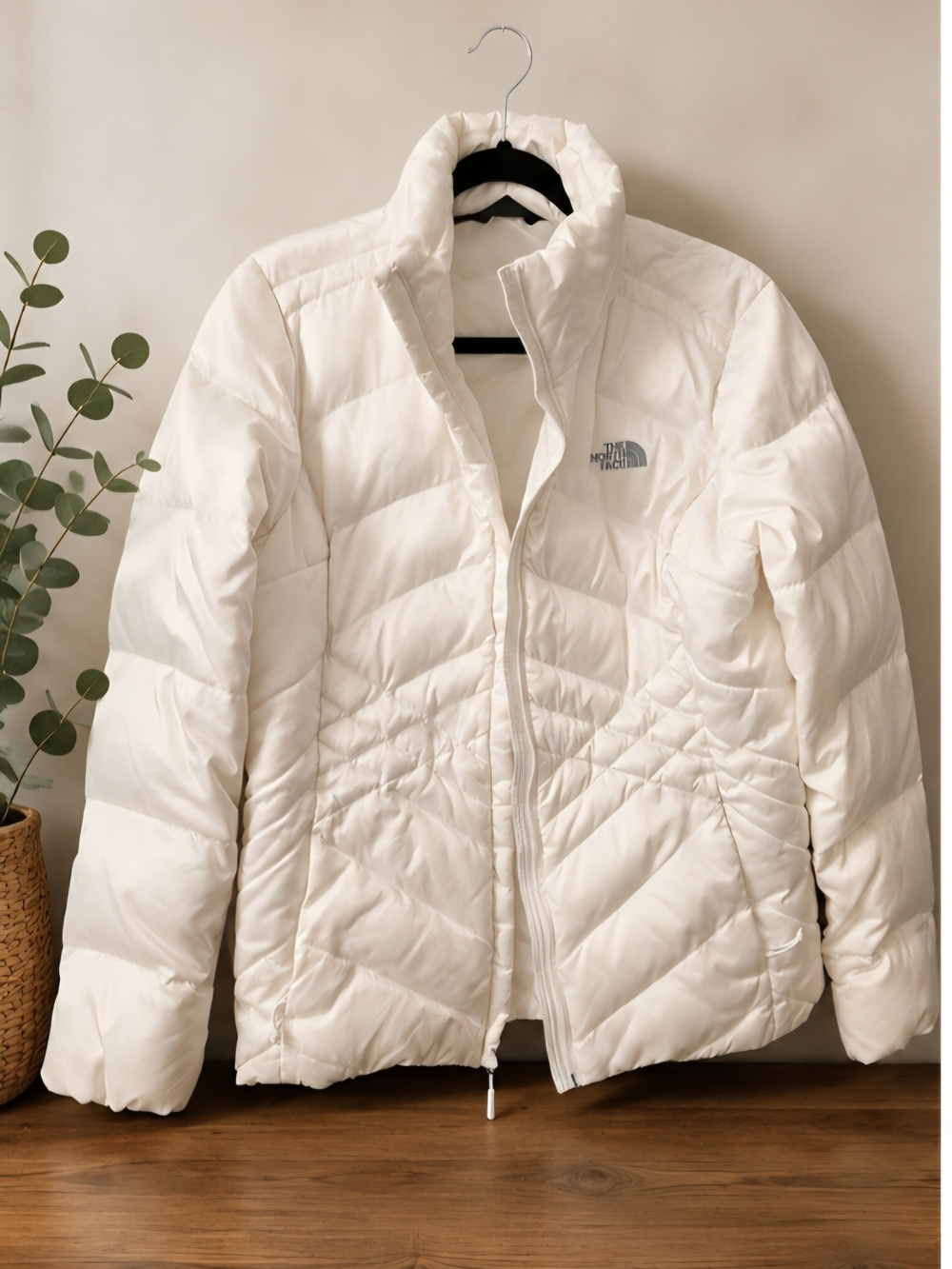 The North Face ~ 550 Fill Down Puffer Jacket White Large